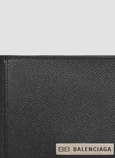 Balenciaga プレート二つ折り財布 ブラック bal0146010