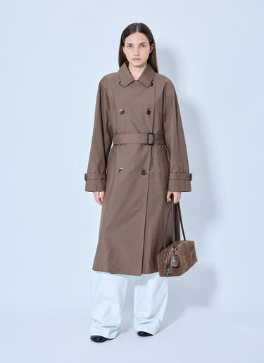 LN-CC® - Max Mara: Classic Cotton Trench Coat - Brown Max Mara Classic Cotton Trench Coat Brown max0265301