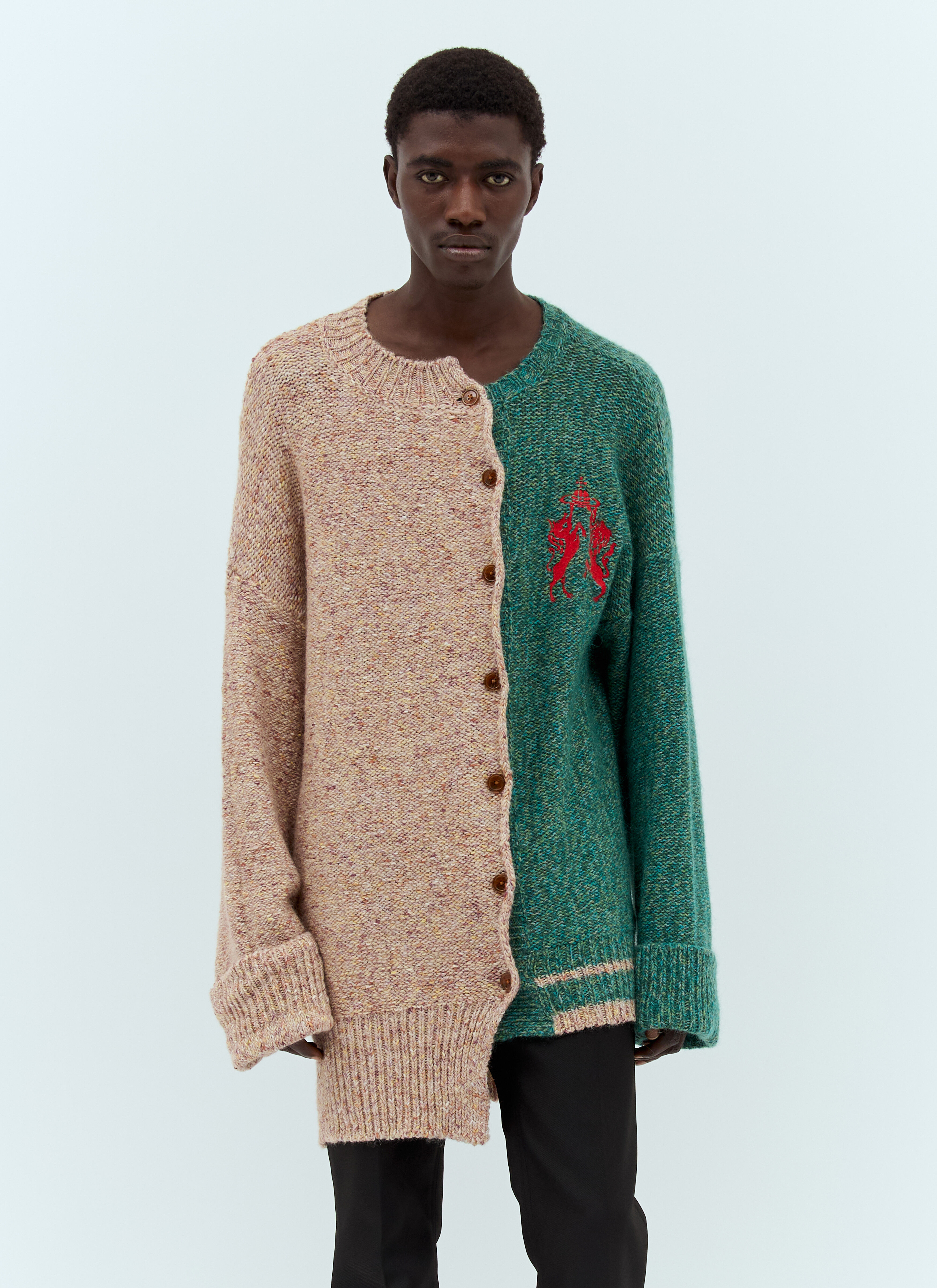 Vivienne Westwood Men s Half Half Cardigan in Multicolour LN CC