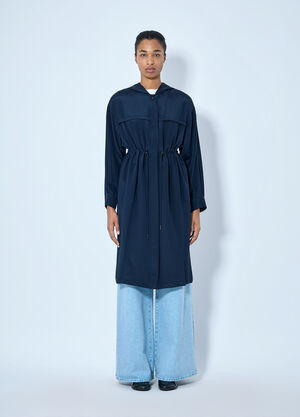 Max Mara Drawstring Hooded Coat Navy max0265001