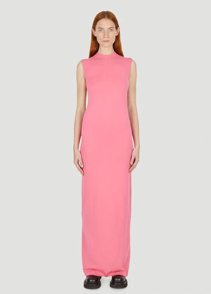 Sportmax Calcio Open Back Maxi Dress Pink spx0252014