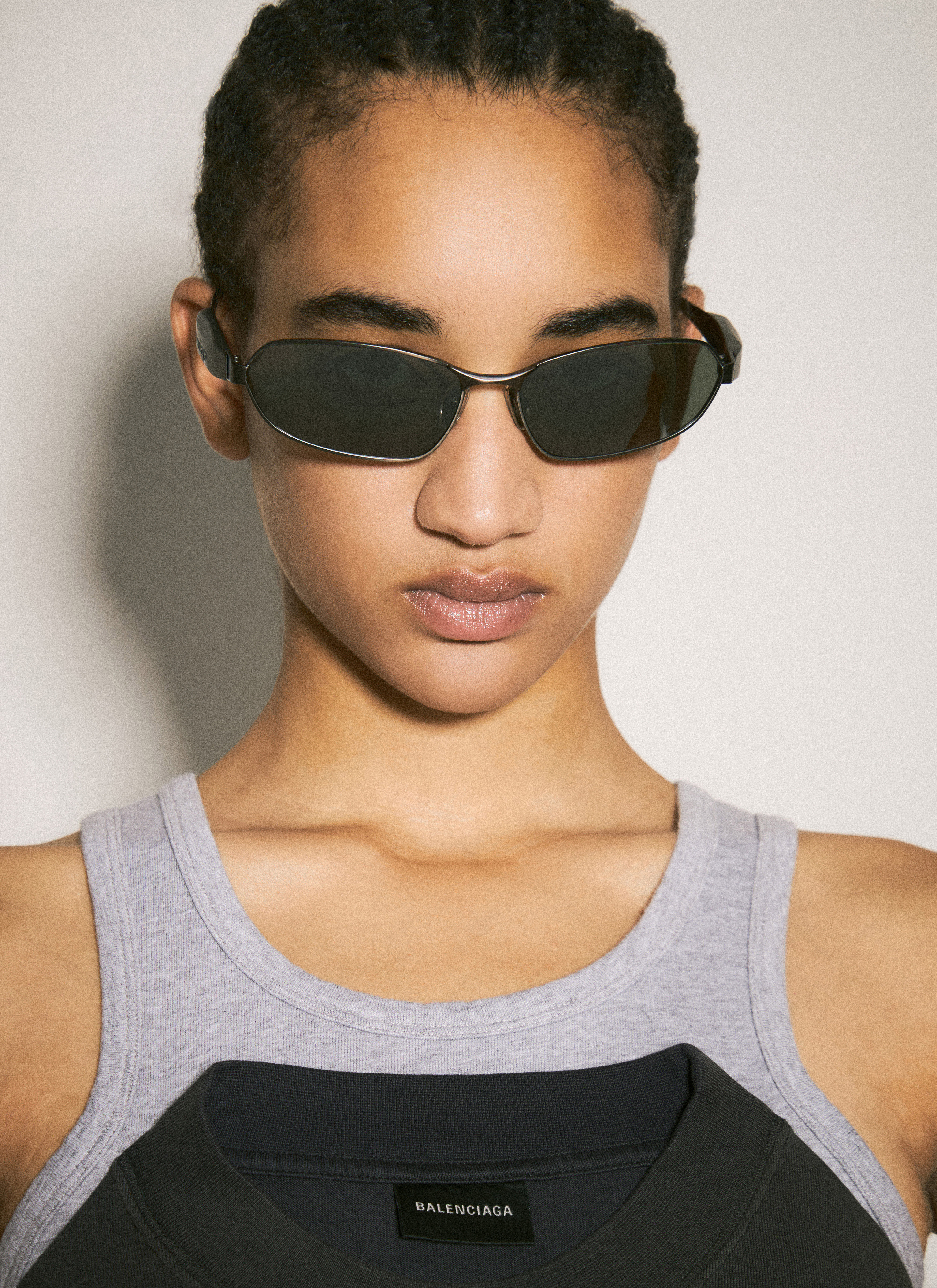 Balenciaga Women s Mercury Oval Sunglasses in Grey LN CC