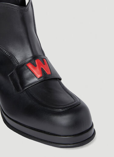 Walter Van Beirendonck Love Heeled Boots Black wlt0152019