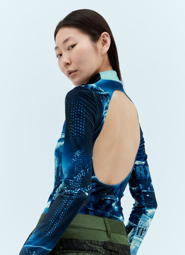 Jean Paul Gaultier Pigalle 天鹅绒连体紧身衣 蓝色 jpg0258006