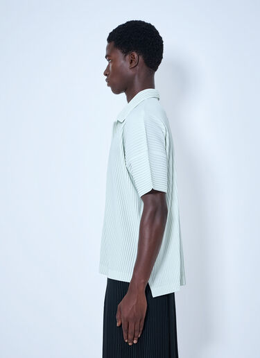 Homme Plissé Issey Miyake プリーツショートスリーブシャツ グリーン hmp0165006