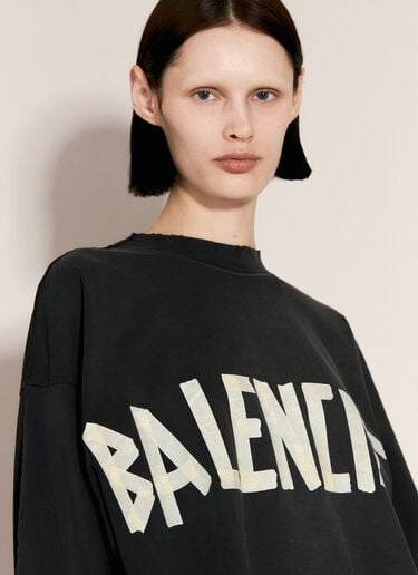 Balenciaga 더블 프론트 티셔츠 블랙 bal0256011
