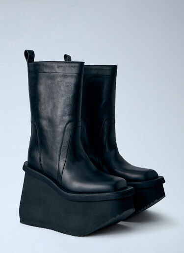 Rick Owens Factory Leather Boots Black ric0165009