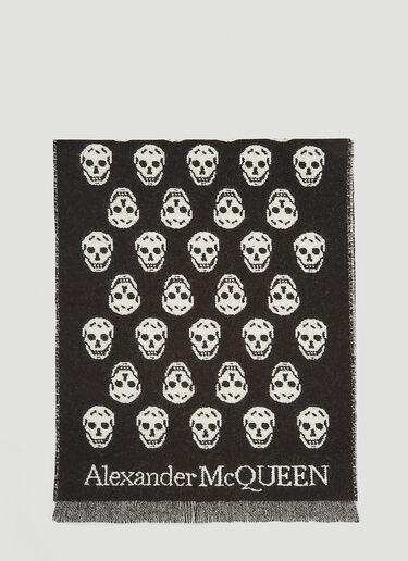 Alexander McQueen Upside Down Scarf Black amq0243065