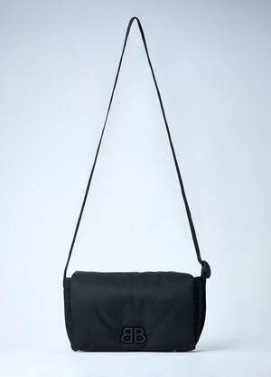 Balenciaga Small Monaco Flap Shoulder Bag Black bal0161027