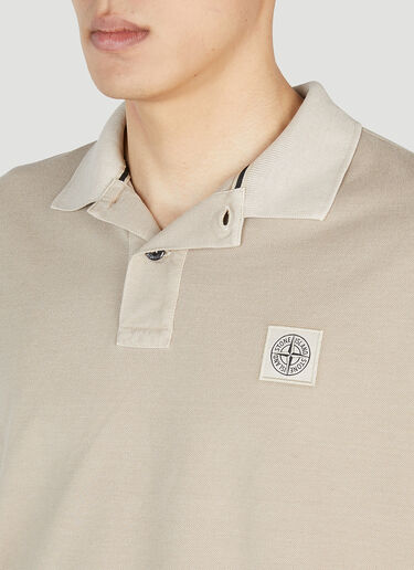 Stone Island 컴퍼스 패치 폴로 셔츠 그레이 sto0152076