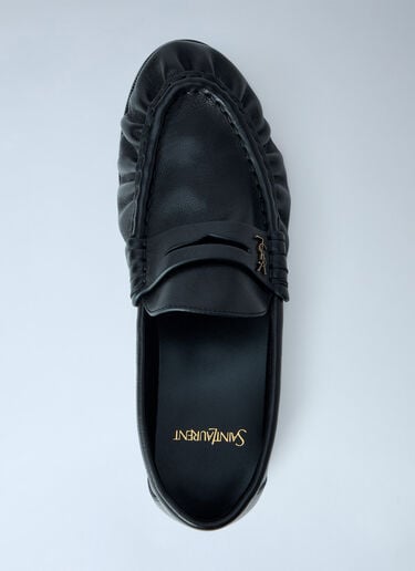 Saint Laurent Le Loafer Supple in Matte Leather Black sla0263040