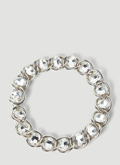 Balenciaga Chunky Chain Rhinestone Choker Silver bal0252104