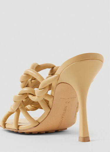 Bottega Veneta Stretch High Heel Mules Beige bov0251070