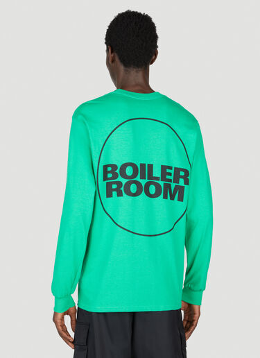 Boiler Room Logo Long Sleeve Sweatshirt Green bor0153017