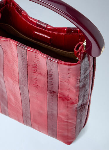 Dries Van Noten Striped Handle Handbag Red dvn0264034