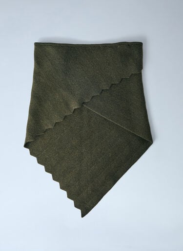 Jacquemus Le Chale Chevron Scarf Green jac0164004