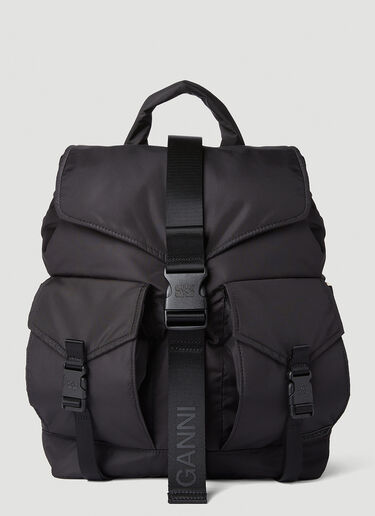 GANNI Tech Backpack Black gan0252045