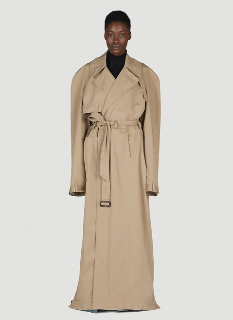 Balenciaga Deconstructed Trench Coat Black bal0254064