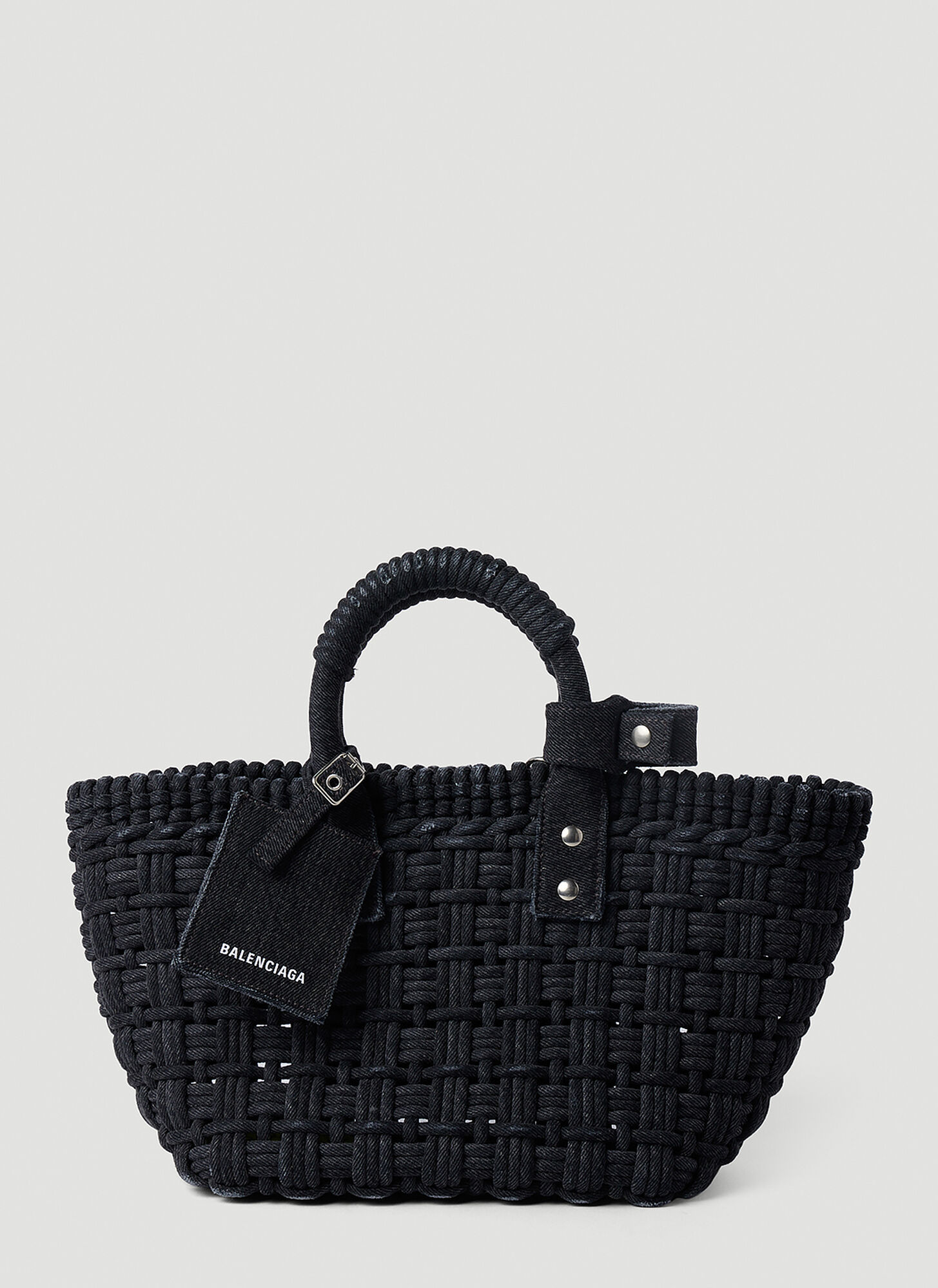Shop Balenciaga Bistro Xs Basket Tote Bag In Black