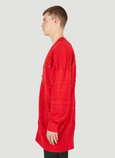Sulvam Long Jacquard Cardigan Red sul0150010