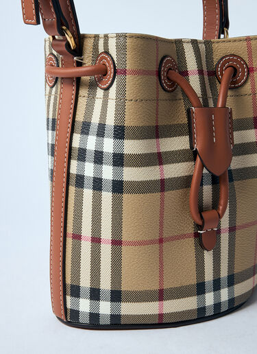 Burberry Mini Check Bucket Bag Brown bur0259025