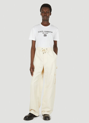 Dolce & Gabbana Drawstring Cargo Pants Cream dol0149001