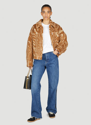 Stella McCartney Woodgrain Teddy 夹克 棕色 stm0253002