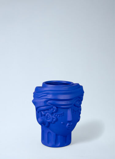 Magna Graecia Woman Terracotta Vase Seletti Magna Graecia Woman Terracotta Vase Blue wps0692092