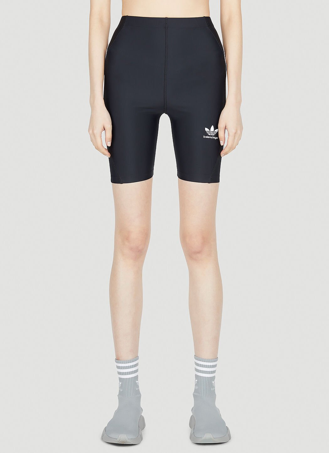 Y-3 Striped Cycling Shorts Beige yyy0356017