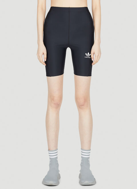 Balenciaga x adidas Striped Cycling Shorts Black axb0251016
