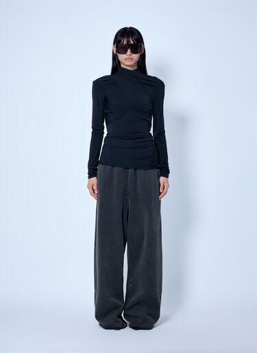 LN-CC® - Entire Studios: Gres Draped High-Neck Top - Black Entire Studios Gres Draped High-Neck Top Black ent0266033