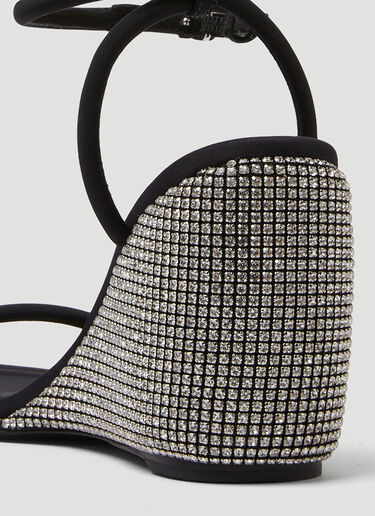 Alexander Wang Dahlia Crystal Wedge Heels Black awg0249050