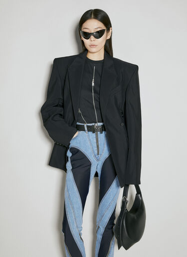 M-バックルレザーベルト Mugler M-バックルレザーベルト ブラック mug0254037