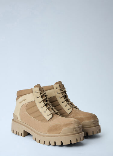 Balenciaga Low Strike Combat Boots Beige bal0164014