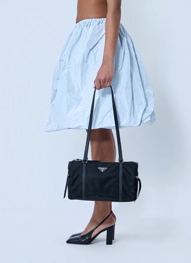 Prada Re-Nylonとサフィアーノのバウレット・ラージ 黒 pra0264022
