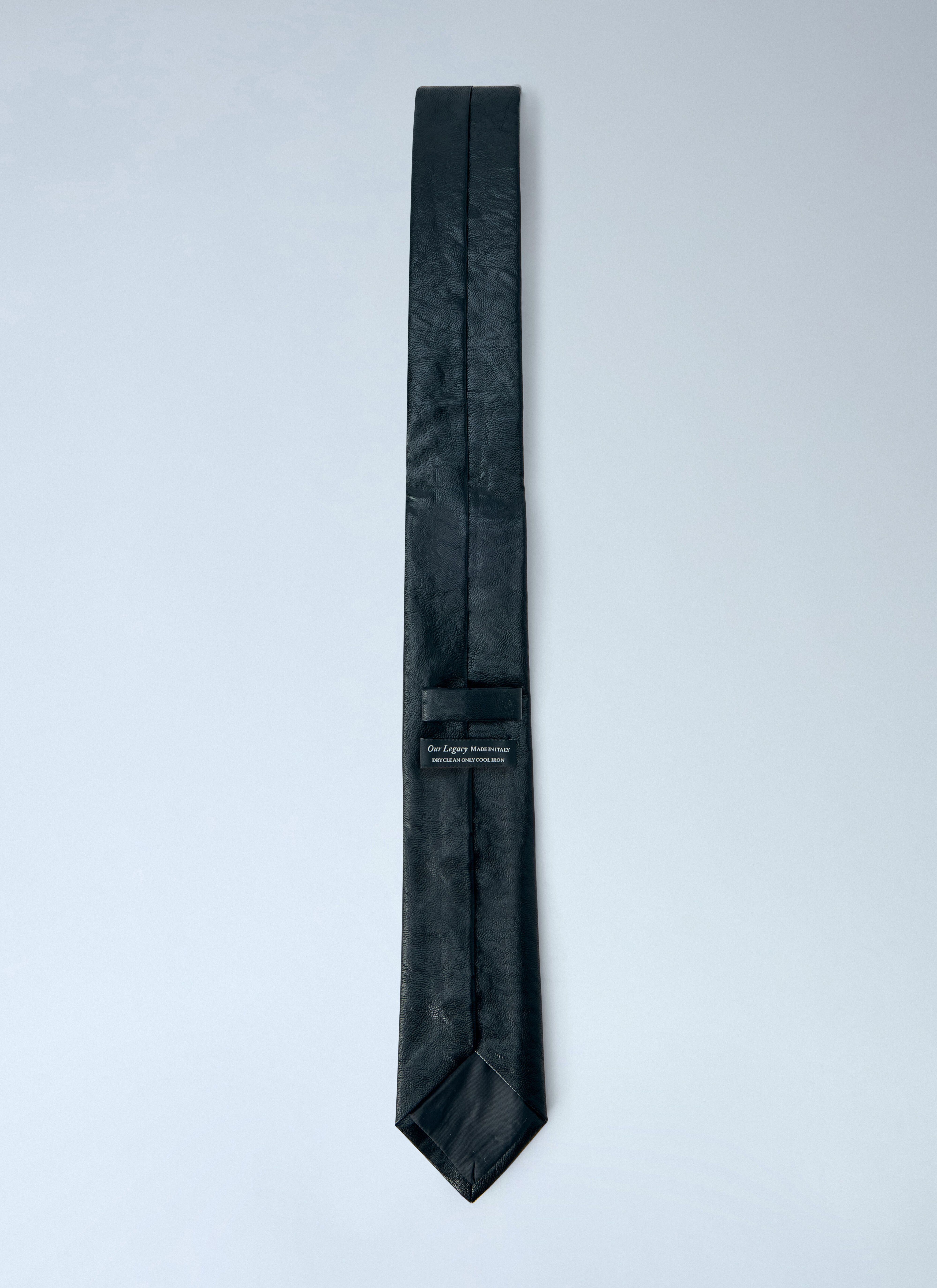 Our Legacy Men's' Faux Leather Tie in Black | LN-CC®