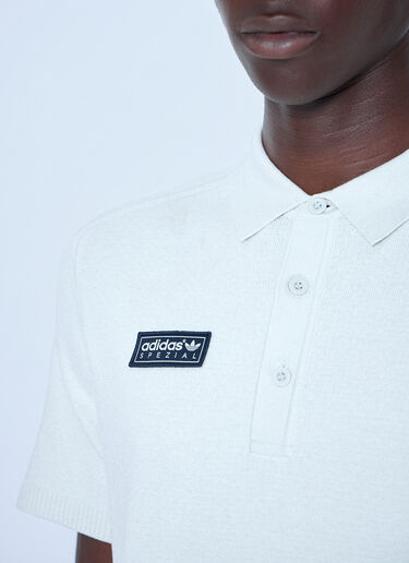 LN-CC® - adidas SPZL: Bispham Polo Shirt with Logo Patch - Light Grey adidas SPZL Bispham Polo Shirt with Logo Patch Light Grey aos0164003