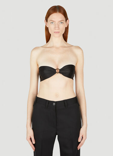 Saint Laurent Ring Bandeau Top Black sla0251198