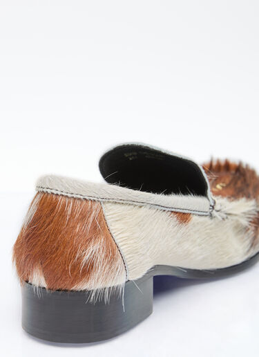 헤어리 가죽 로퍼 Acne Studios 헤어리 가죽 로퍼 브라운 acn0255019