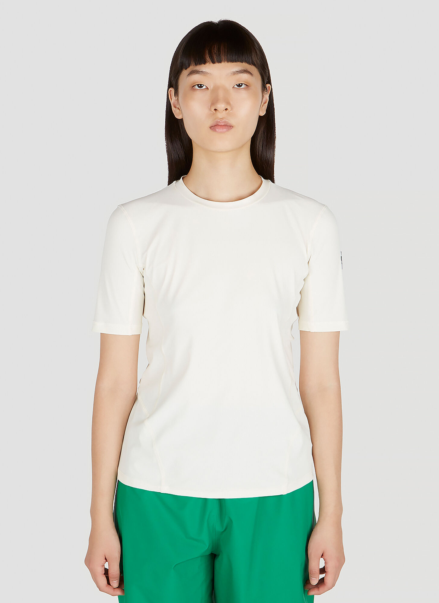 Shop Moncler Logo Patch T-shirt In White