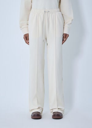 Moncler Logo Motif Track Pants Cream mon0263041