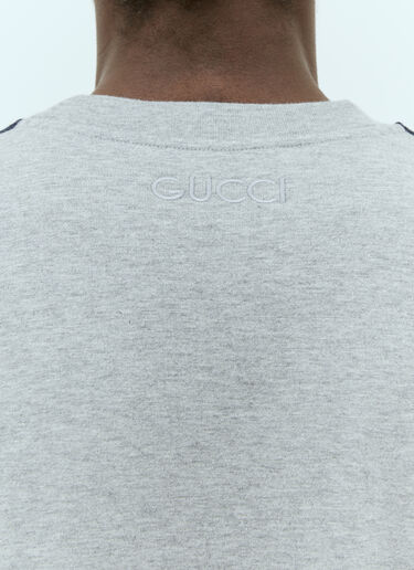 웹 반팔 티셔츠 Gucci 웹 반팔 티셔츠 그레이 guc0155054