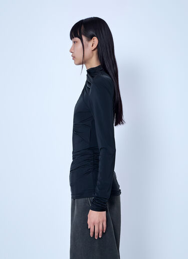LN-CC® - Entire Studios: Gres Draped High-Neck Top - Black Entire Studios Gres Draped High-Neck Top Black ent0266033