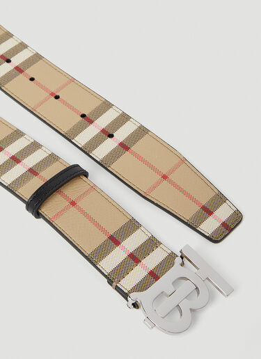 Plaque Reversible Belt - Beige