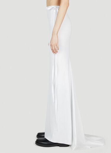 Ann Demeulemeester Vittoria Fishtail Maxi Skirt White ann0252008