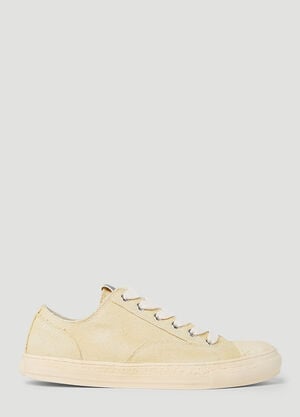Maison Mihara Yasuhiro Past Sole オーバーダイ ロートップスニーカー ベージュ mmy0153005