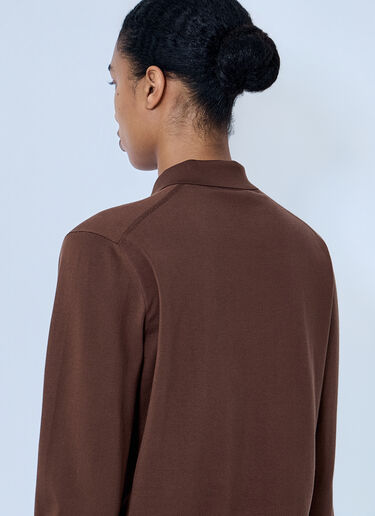 Prada Silk Polo Shirt Brown pra0264006