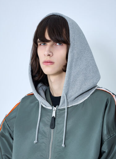 VETEMENTS Bomber Jacket with Attached Hood Green vet0164006