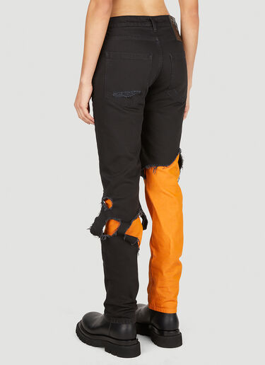 Raf Simons Destroyed Double Jeans Orange raf0351003