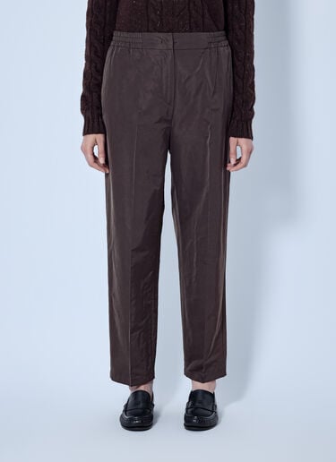 LN-CC® - Max Mara: Elasticated Waist Trousers - Dark Brown Max Mara Elasticated Waist Trousers Dark Brown max0266036